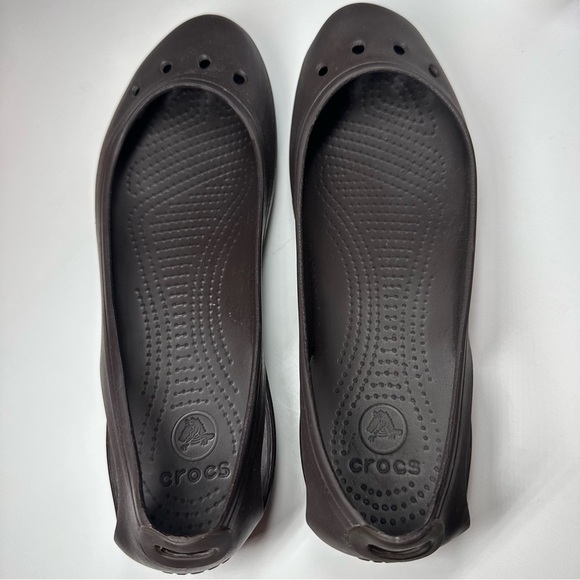 Crocs Kadee Ballet Flats Shoes Women's Sz 9 Brown Comfort Outdoor Casual Garden - Picture 7 of 9